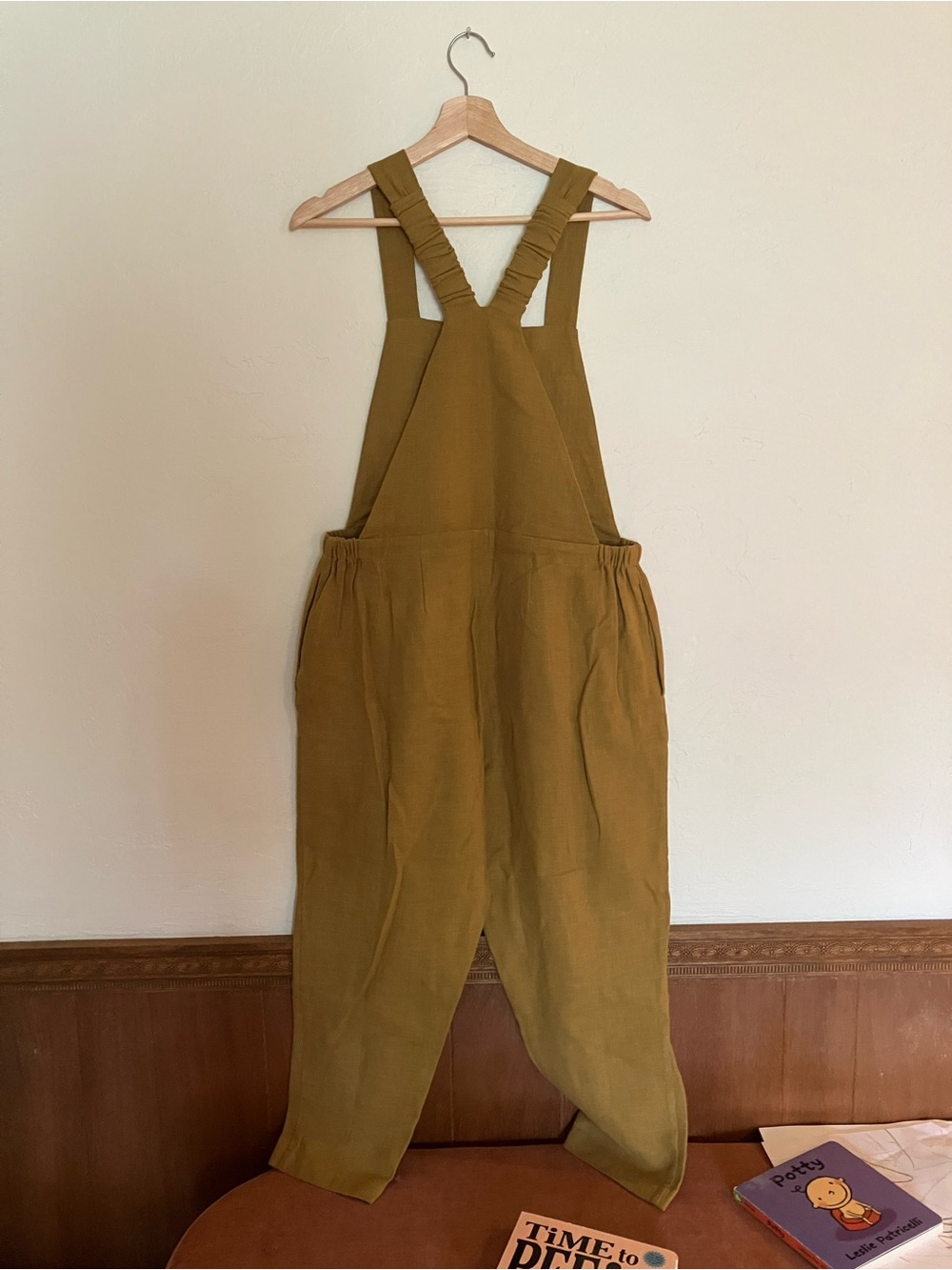 Amente Mustard Linen Overalls NWT - Picture 3 of 7